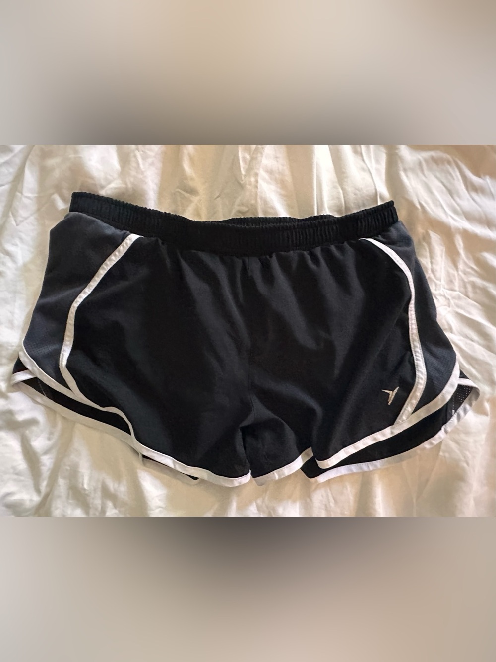 Old Navy Active Black Running Shorts White Trim Athletic Gym Shorts